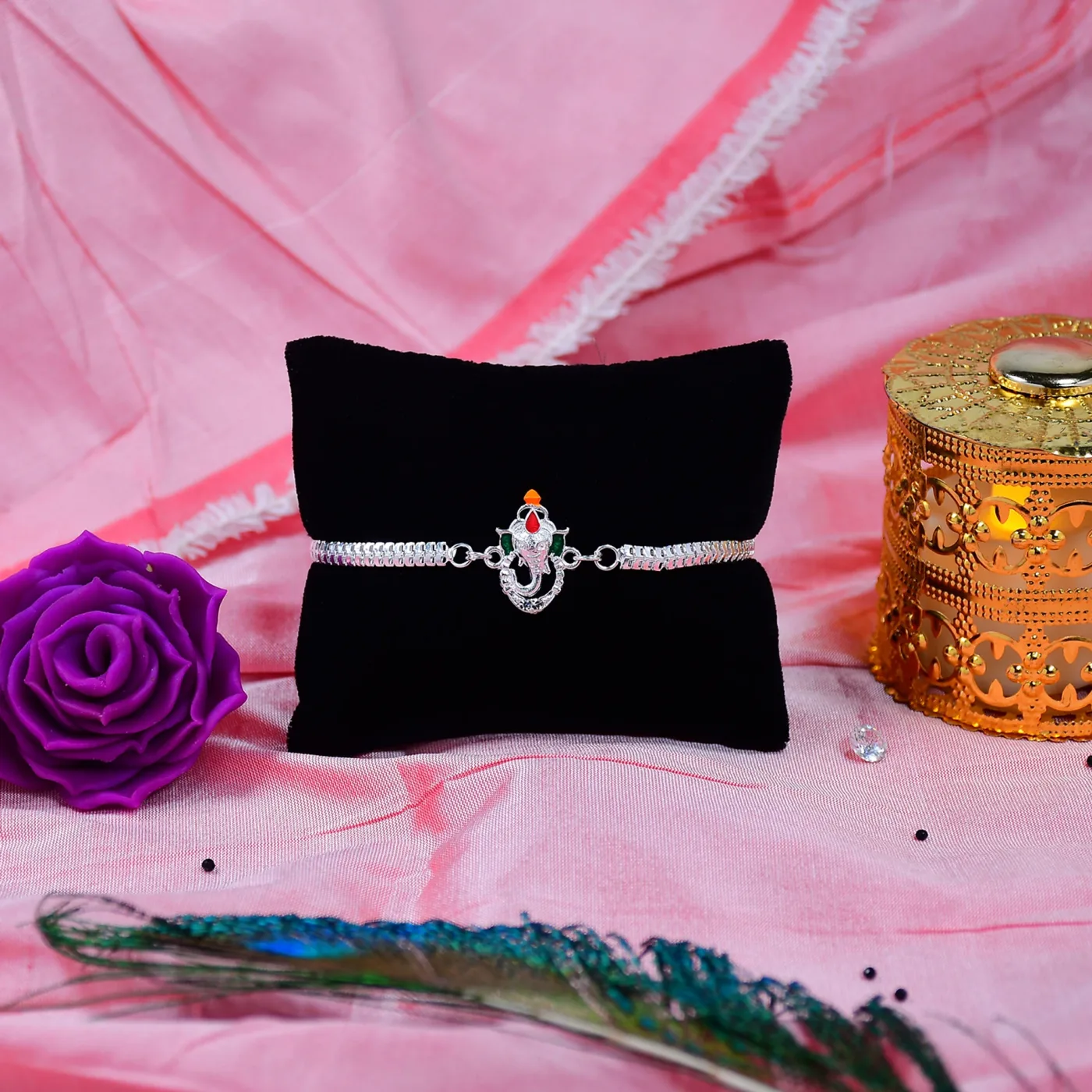 Premium Bracelet Rakhi Gift Set | Handcrafted Designer Rakhi Set of 2 — photo 3