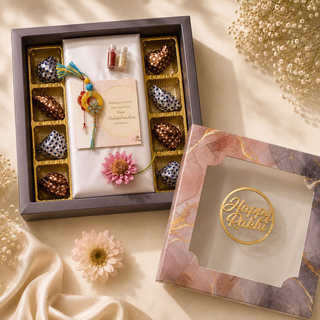Premium Chocolate Rakhi Gift Box | Luxury Raksha Bandhan Hamper