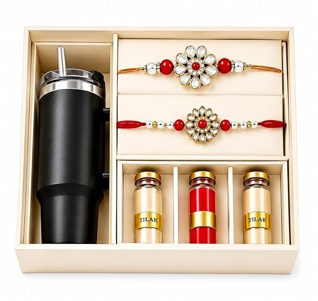 Premium Couple Rakhi Gift Set | Luxury Raksha Bandhan Hamper