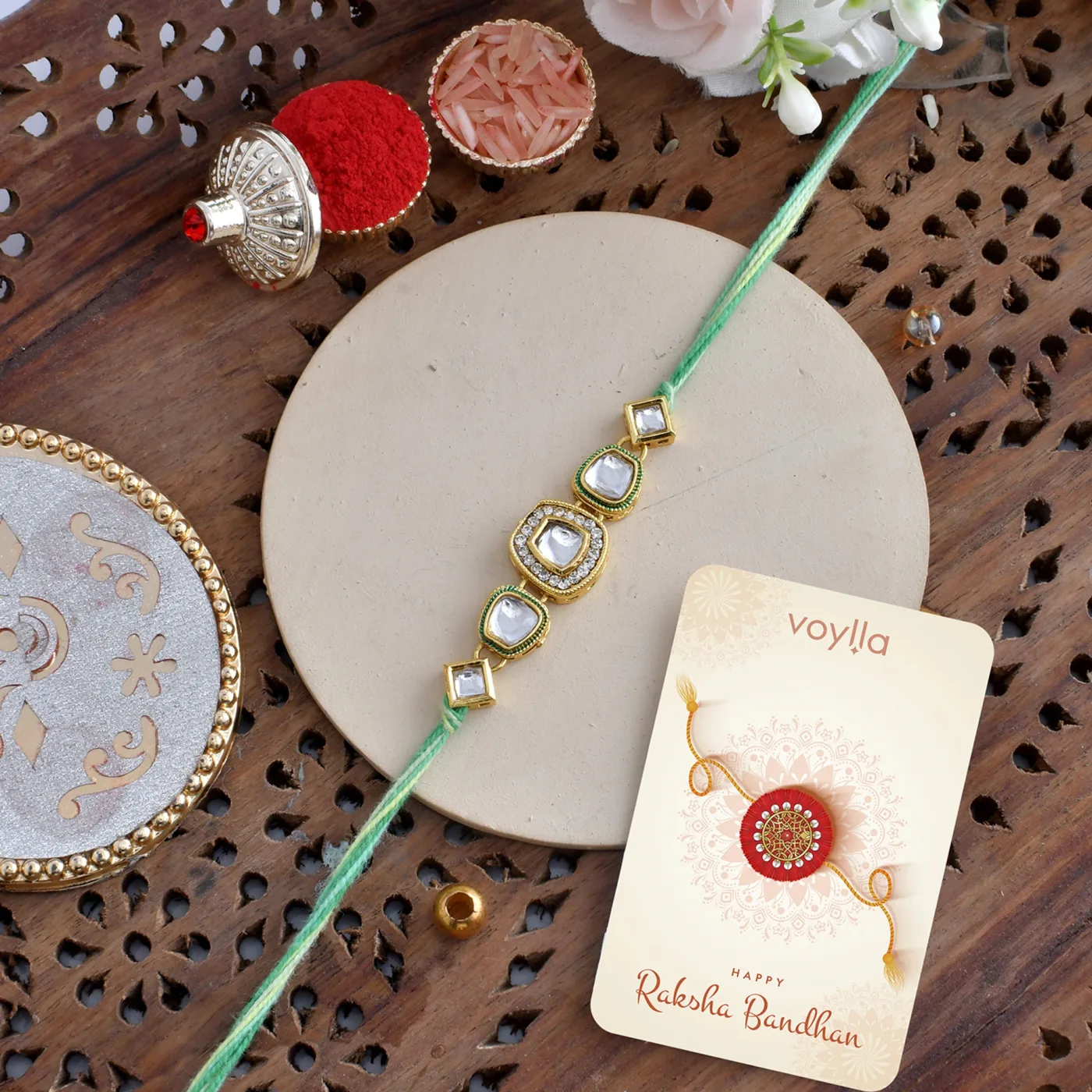 Premium Designer Mauli Thread Rakhi | Handcrafted Traditional Rakhi — photo 3