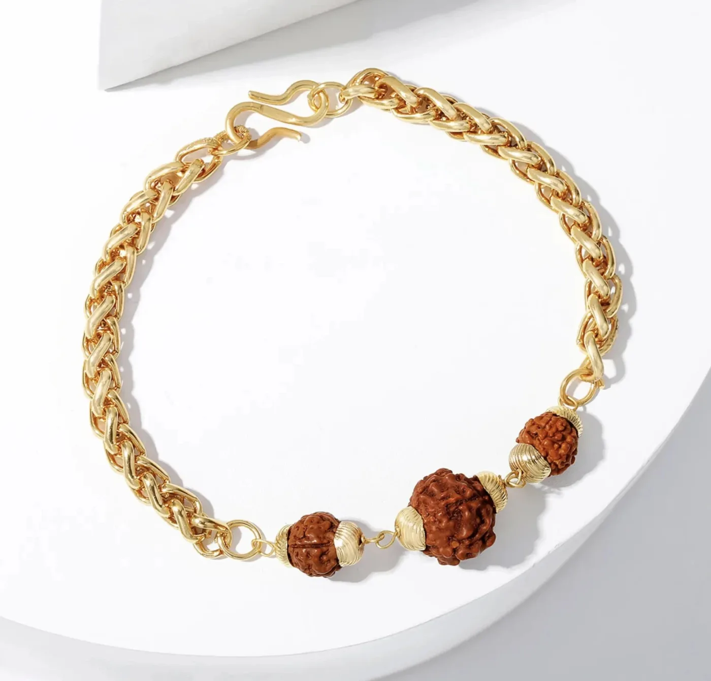 Premium Gold Finish Bracelet Rakhi | Handcrafted Designer Rakhi — photo 3