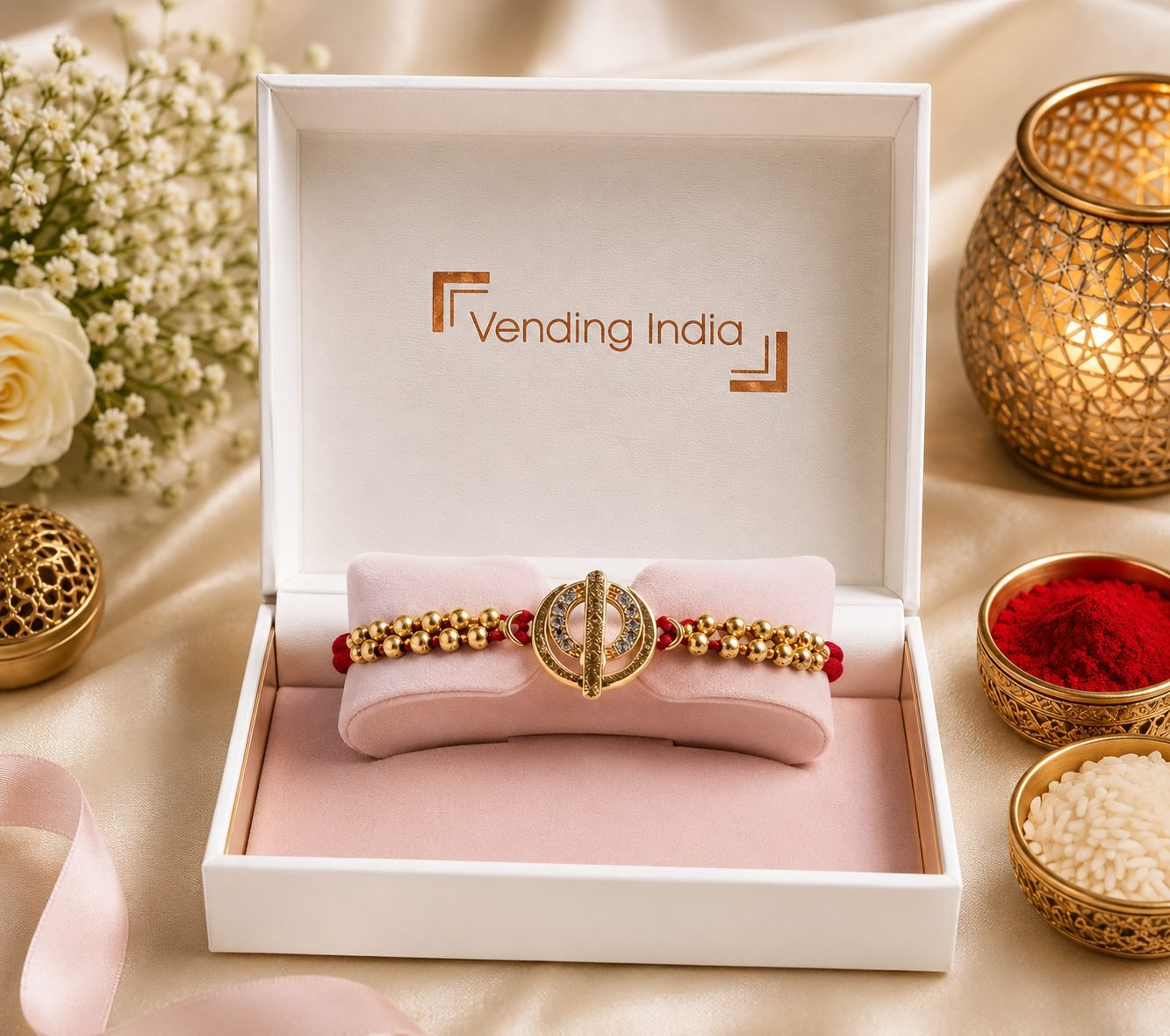 Premium Khanda Rakhi | Luxury Raksha Bandhan Gift Set